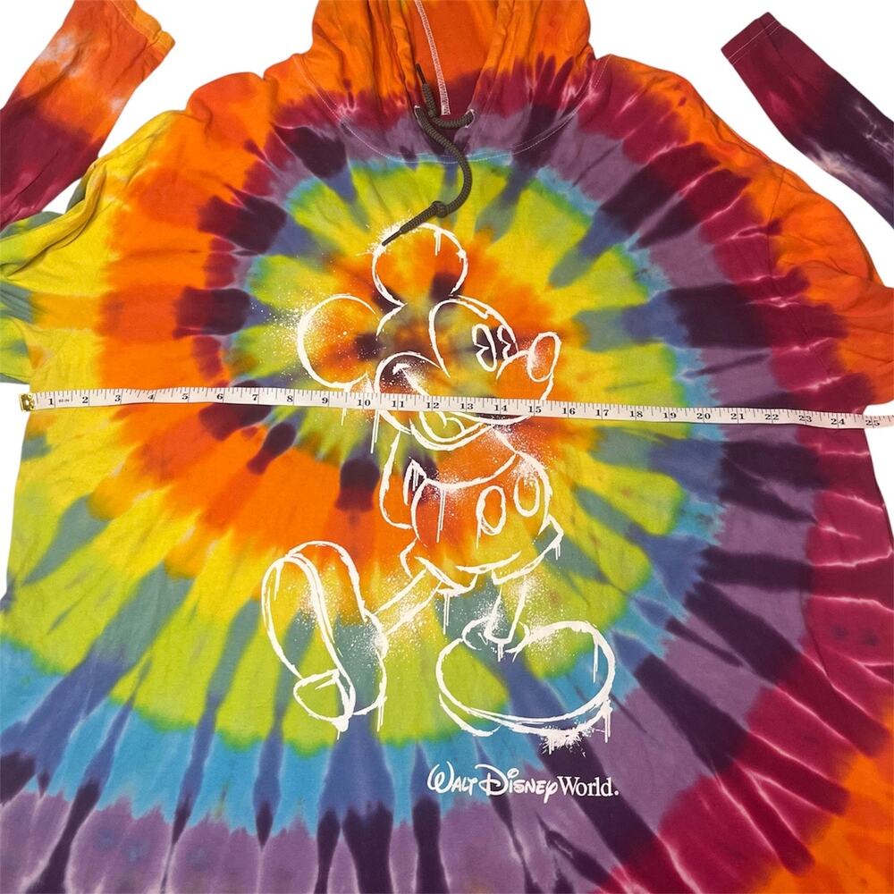 Disney Parks Mickey Mouse Tie Dye Hoodie Sz XXL Walt Disney World Park Day - Picture 9 of 10